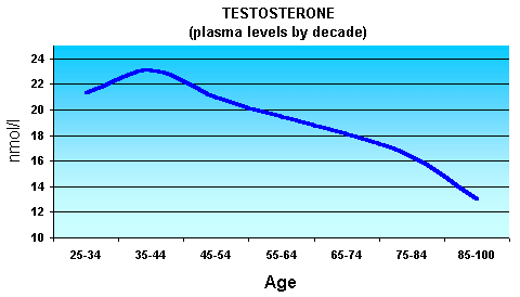 Testosterone Levels Decline with Age